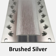 Heavy Duty Carpet to Carpet Trim - Brushed Silver Threshold Door Bar 0.9m (3ft)