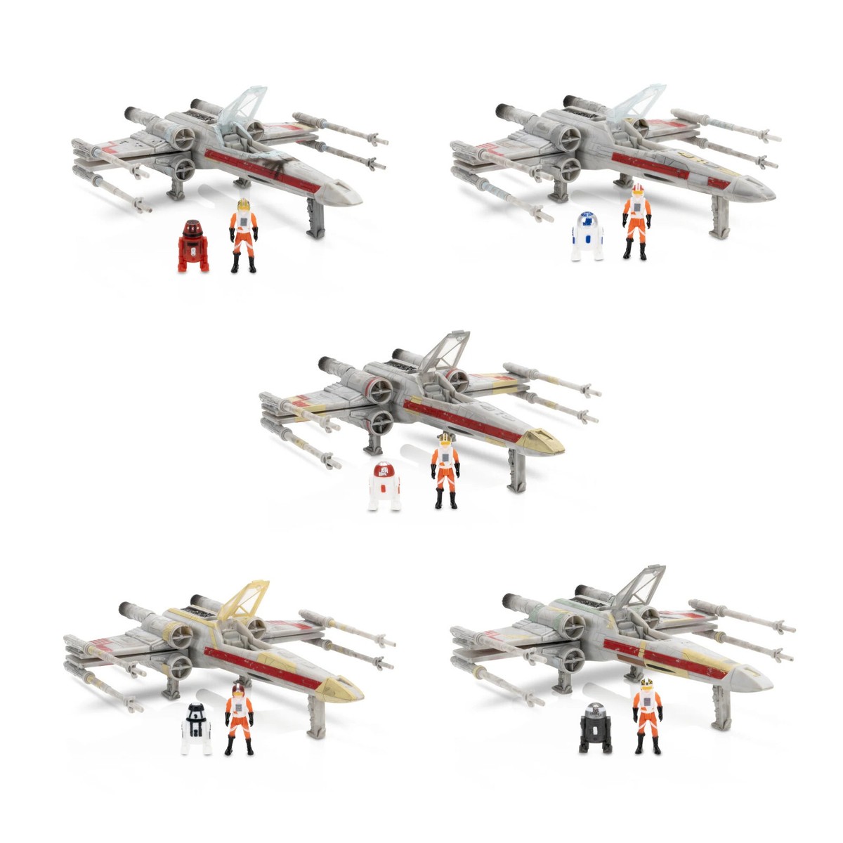 STAR WARS Micro Galaxy Squadron レッド中隊セット Jazwares Star Wars Micro Galaxy Squadron Red Squadron Five Ship