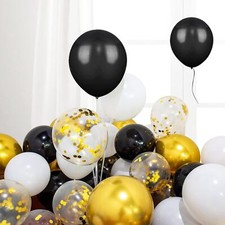 Gold Black Balloons 10" LATEX PERAL METALLIC SHINY BALONS HELIUM BALONS BIRTHDAY