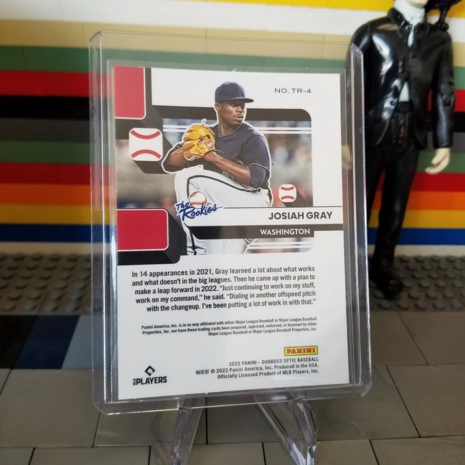 2022 Donruss Optic Josiah Gray RC The Rookies insert #TR-4 Washington Nationals - Image 2 of 2