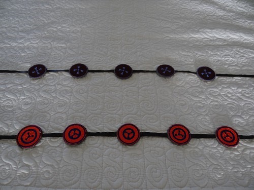 MAASAI Africa Hand-made Leather Beaded BELT bendable so easy fit from KENYA - Picture 4 of 5