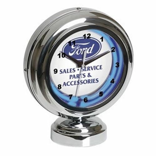 Ford Tabletop Neon Clock * Perfect For Man Cave/Garage/Home 