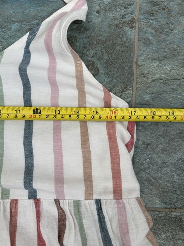 American Eagle Rainbow Striped Halter Neck BabyDoll Lined Mini Dress Women’s XL - Picture 9 of 10
