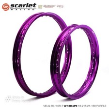 Scarlet Racing Sr7 Alloy Rim Pair 18-215 21-160 36 Hole Purple Color