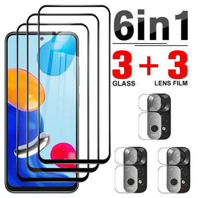 For Xiaomi Redmi Note 11 Pro 5G, Cover Glass Screen Protector + Camera Lens Film
