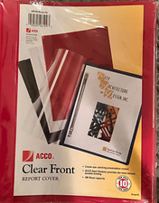 ACCO Clear Front Vinyl Report Cover, Prong Fastener, 0.5" Capacity, 8.5 x 11,