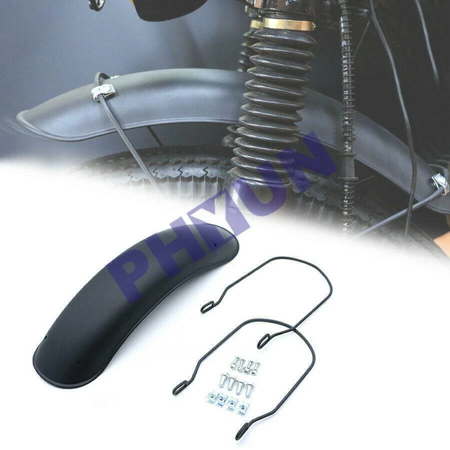 Protector guardabarros delantero negro para motocicleta para Suzuki Honda Foto 4 de 4