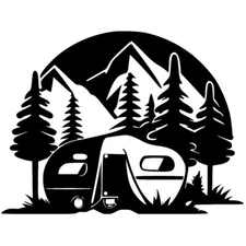 Camping Life TWO Graphic Vinyl Decal Car Truck Window Tablet Laptop RV Camper
