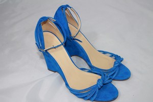 Nuevo $228 J. Crew listo o nudo Cuñas Tacones Azul Brillante 7.5 plataforma  81248 | eBay