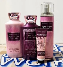 Bath & Body Works A THOUSAND WISHES Shower Gel Cream Mist Lotion 4pc Set