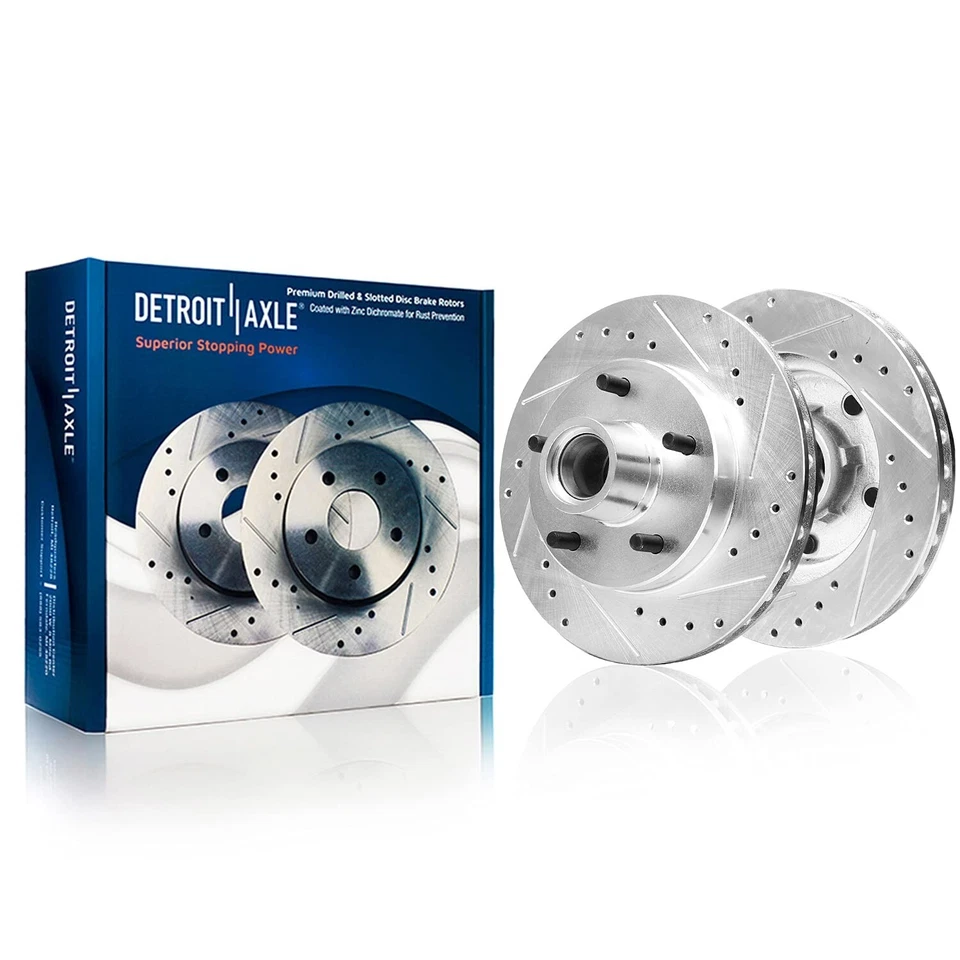 Front Drilled Rotor Brake Pads for Pontiac Grand Prix Regal GMC S15 Jimmy Sonoma - Image 3 of 4