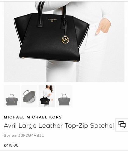 New Michael Kors Avril Large Leather Top-zip Satchel. RRP£415 - Picture 2 of 9