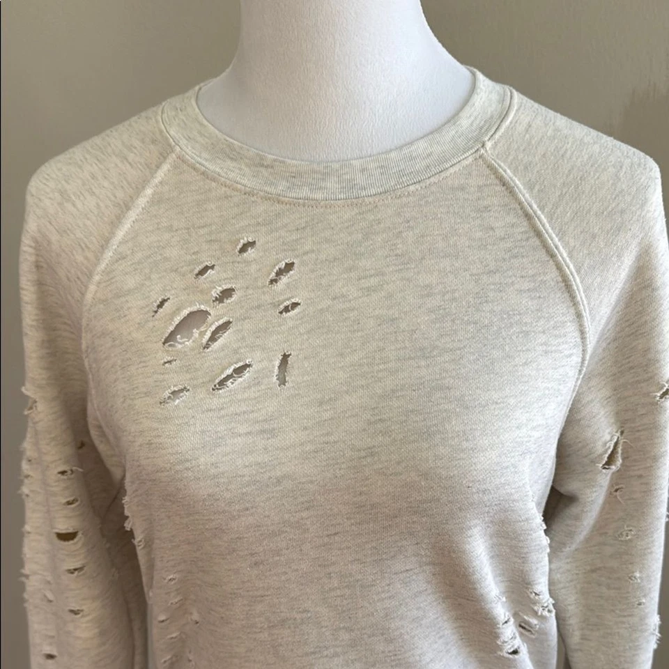 Sudadera Revolve Negra Orquídea Cremallera Lateral Cuello Redondo Gris Jaspeado Talla S Foto 4 de 4