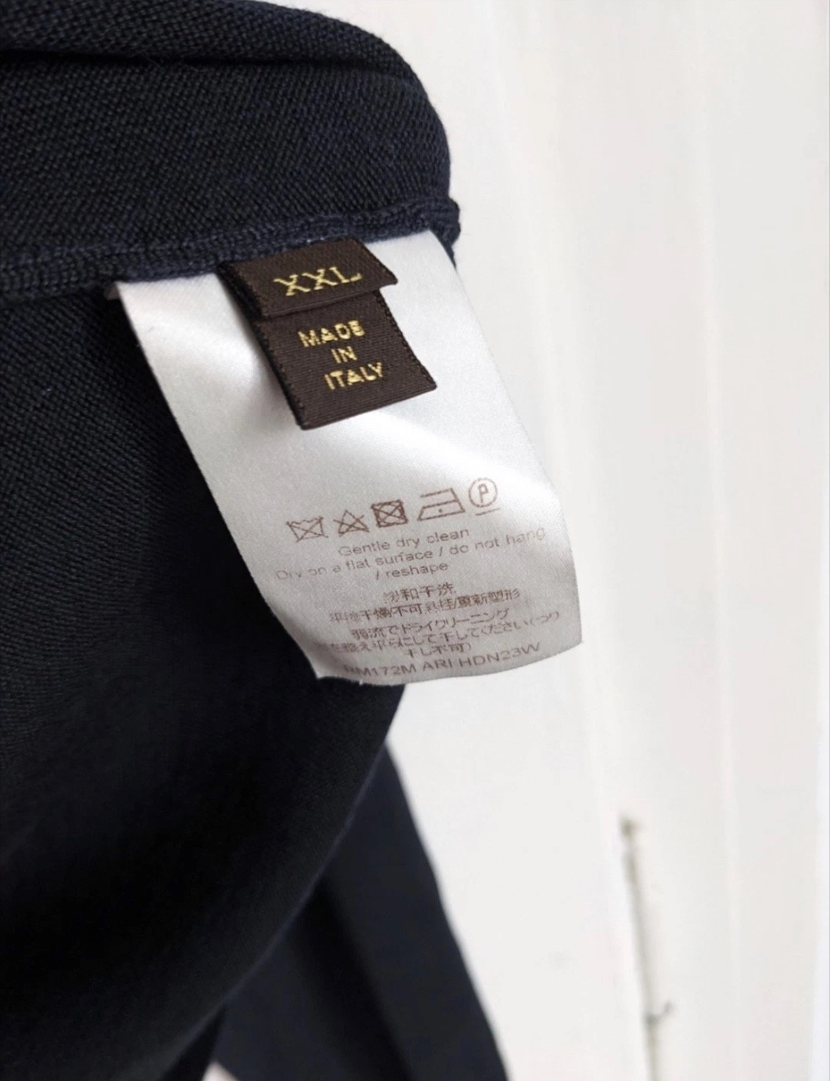 Louis Vuitton Mens Half Zip Black Wool Jumper made in Italy image 5