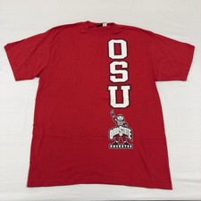 Ohio State Buckeyes Brutus T Shirt Men XL Red Gear For Sports Spellout Big Ten