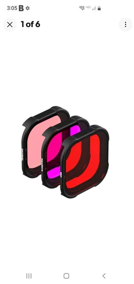 PolarPro DIVEMASTER Red Magenta & Snorkel filters for GoPro HERO9 Black Housing - Image 2 of 4