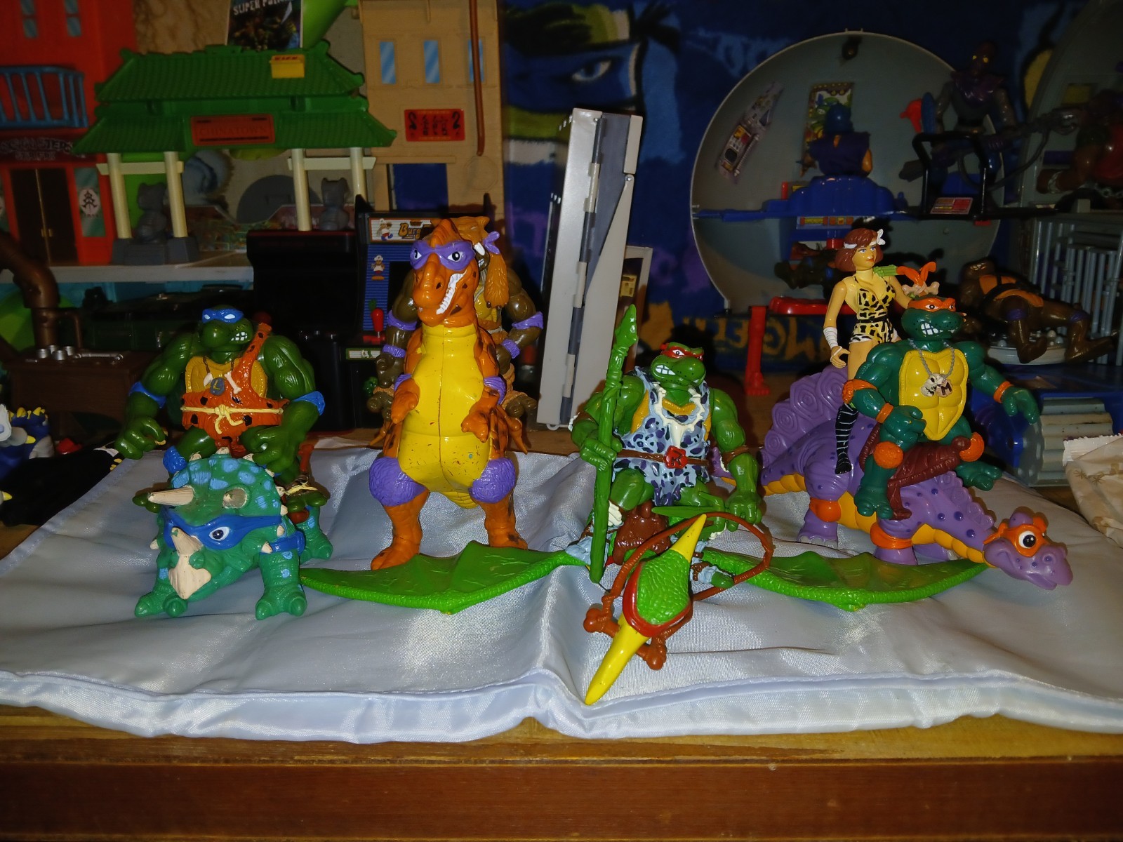 Teenage Mutant Ninja Turtles Dinosaur Action Figures Lot Leonardo Donatello Mic&hellip;