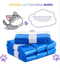 10 Pack Cat Litter Refills Scented Bag Compatible with Your Standard and Plus...