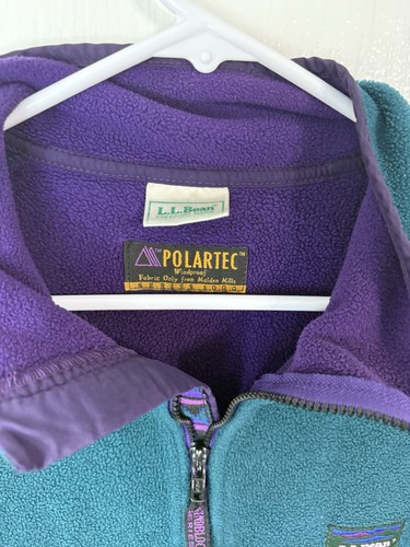 Vintage L.L. Bean Weste Herren L Blau Fleece 90S Polartec Klettern Wandern USA Lg - Bild 6 von 10