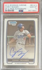 2012 Bowman Chrome Draft COREY SEAGER  AUTO RC GEM MINT RANGERS PSA 10 POP 74