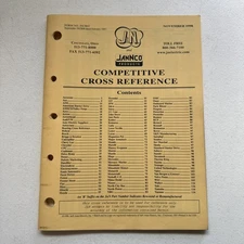 J&N Auto Electric Inc. 1998 Competitive Cross Reference Catalog