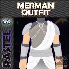 Roblox World Zero WZ - MERMAN COSTUME - PASTEL HEX ITEMS