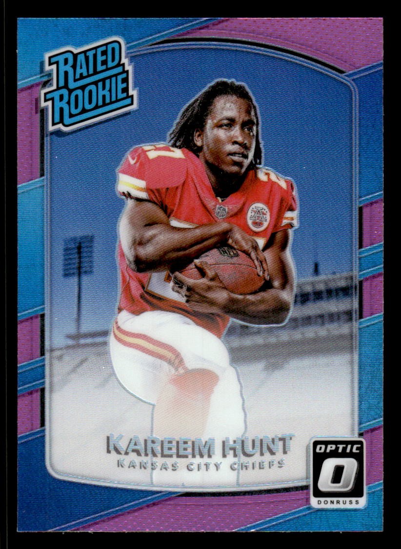 2017 DONRUSS OPTIC KAREEM HUNT 182 MINT PINK RC FOOTBALL KANSAS CITY CHIEFS