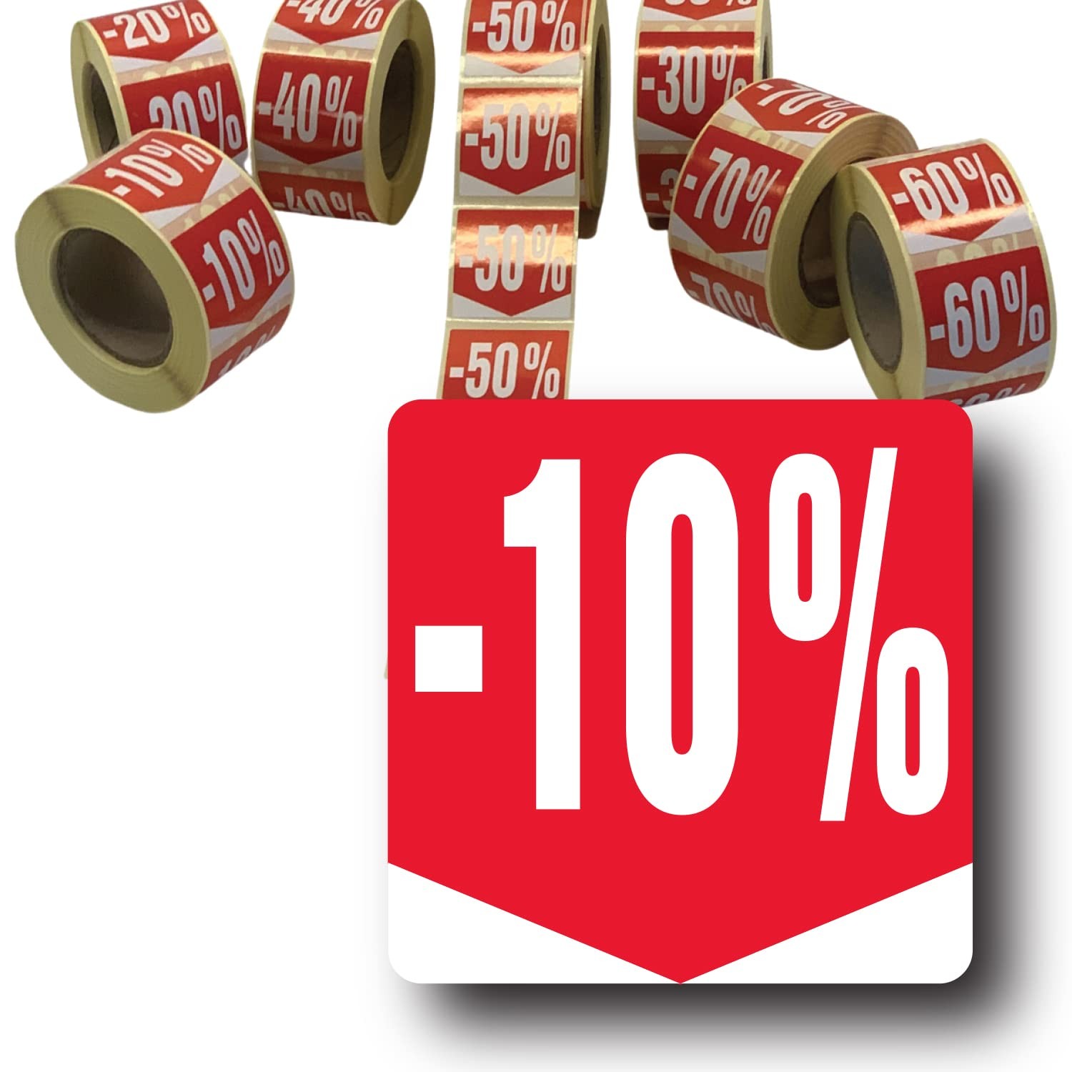 Rouleau étiquettes autocollantes 35x35mm carrées 30280 pour colis