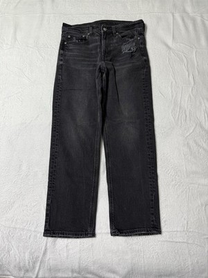American Eagle Jeans Womens 6 Super High Rise Ankle Straight Black Denim