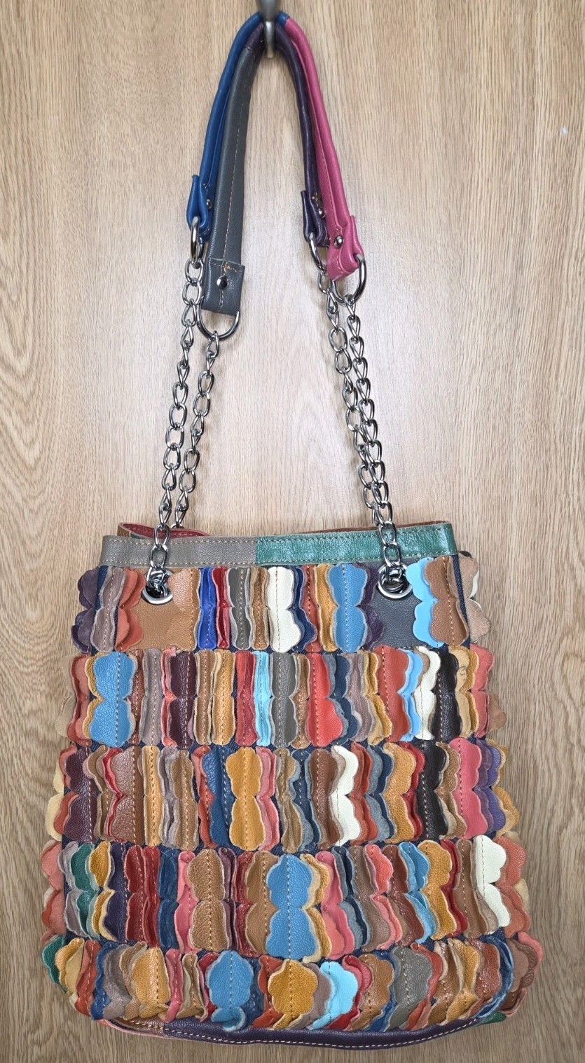 Ameri Leather Multi Color Handbag  Purse Hobo Sty… - image 1