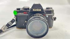 Konica Autoreflex TC SLR black 35mm Film Camera W 50mm lens No Battery