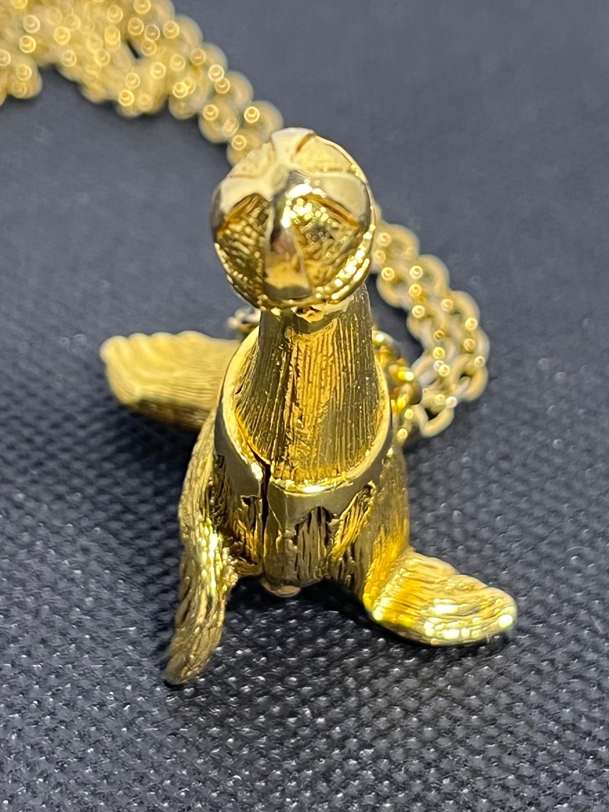 Vintage Max Factor Seal Solid Perfume Necklace Go… - image 14