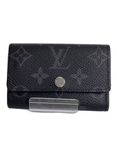 LOUIS VUITTON Multicle 6 Monogram Eclipse BLK Leather BLK All-over pattern Men's