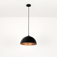 Elegante Pendelleuchte Schwarz Kupfer Rund Esstisch Wohnzimmer Modern HäNgelampe