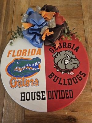 Florida/Georgia House Divided Door Hanger. Handmade From Etsy. Paid $80.