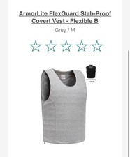 Armorlite Flexguard Level 1 Stab Proof Vest. Grey/Size Medium. Brand New.