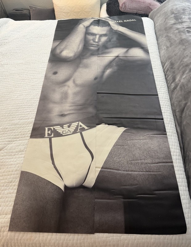 ARMANI EXCHANGE Underwear Rafael Nadal Store Window Vinyl Sticker 68”X 31” Huge!