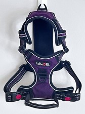 TobeDRI No Pull Dog Harness Adjustable Reflective Size Large Purple Plum  Black