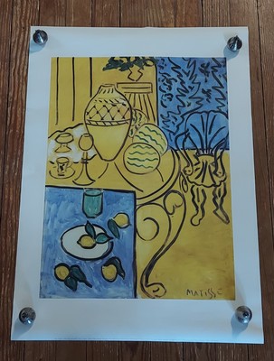Vintage Poster Print - Interior in Yellow and Blue - Henri Matisse 1946  20''x27''