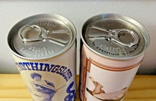 Olde Frothingslosh beer cans (pink  and White) Pittsburgh Brewing