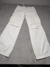 Vintage Polo Jeans Co Ralph Lauren Cargo Pants Women's 8 White Military Surplus