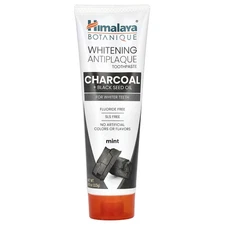 Whitening Antiplaque Toothpaste, Charcoal + Black Seed Oil, Mint , 4 oz (113 g)