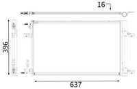 Mahle Kondensator Klimaanlage Premium Line AC 637 000P FüR P12 Opel Vauxhall P10