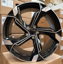 4 X 23" AUDI Q7 2016-2026 GLOSS BLACK/POL E-TRON 149 DESIGN 10J ALLOY WHEELS