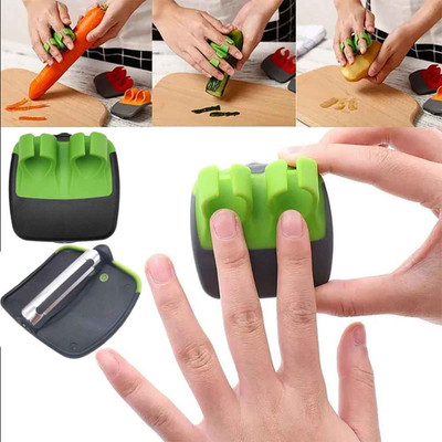 Fruit Vegetable Peeler Palm Finger Grip Anti Cut Tool