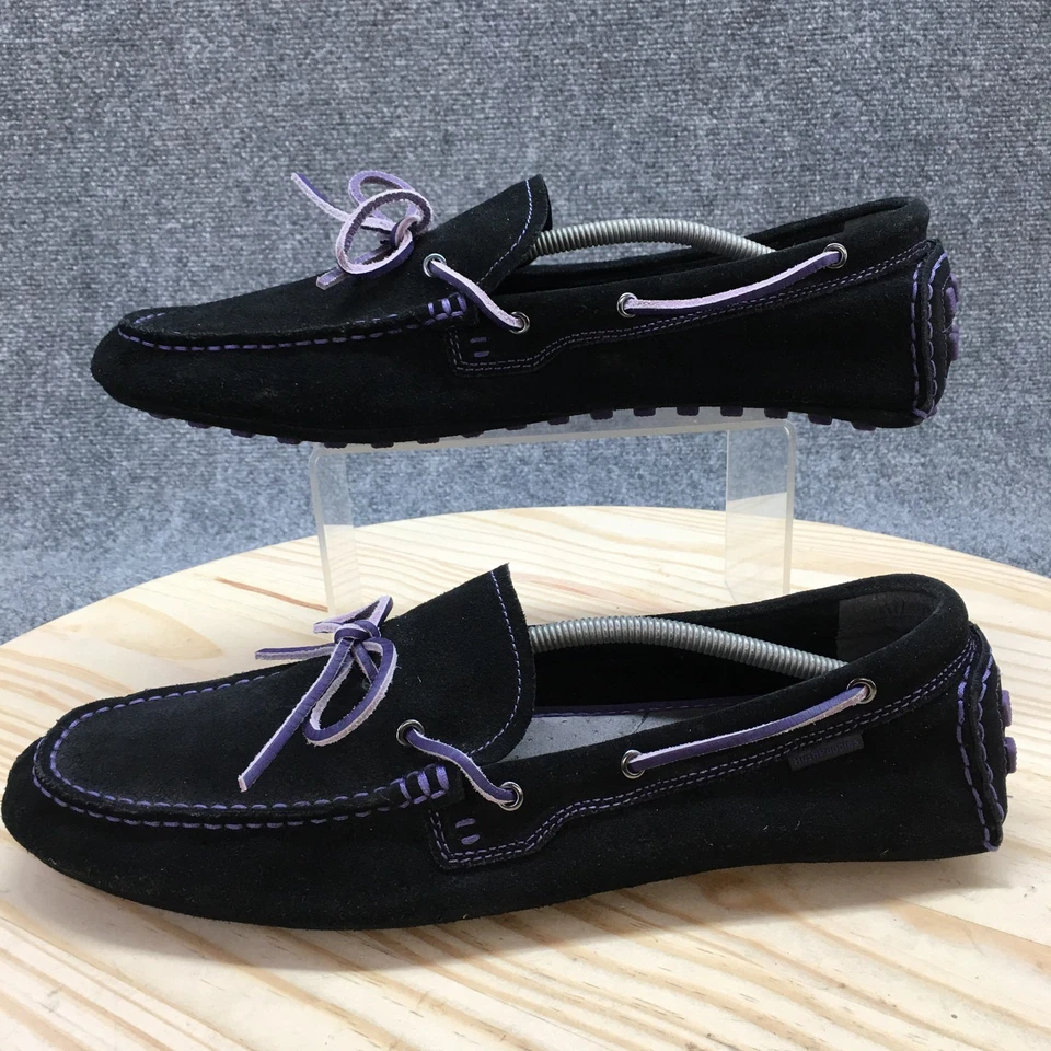 Zapatos Hush Puppies para Hombres 13 Mocasines Negros Sin Cordones Informales Confort Parte Superior Baja Foto 2 de 4