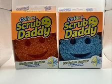 2pk Original SCRUB DADDY  Heavy Duty Smiley Sponge Assorted Colors Pot Luck