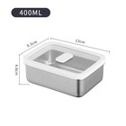 Stainless Steel Dough Fermentation Box with Transparent Lid for Kitchen Use
