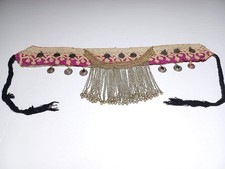 Kuchi Afghanistan Tribal Waist Belt Pendants Coins Embroidered Belly Dance