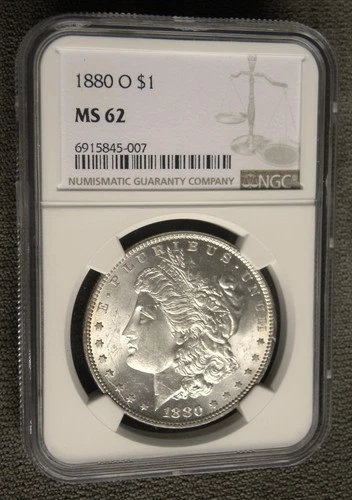1880 O MORGAN SILVER DOLLAR ~ NGC MS62 ~ POP ONLY 2,927